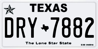 TX license plate DRY7882