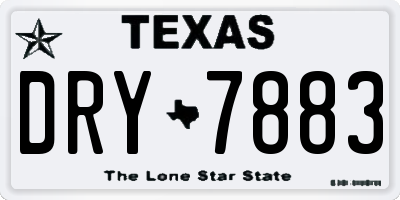 TX license plate DRY7883