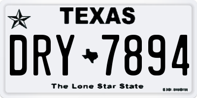 TX license plate DRY7894
