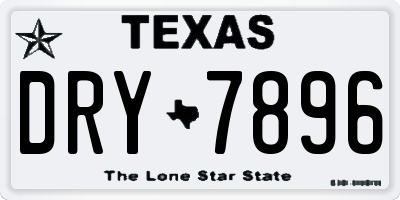 TX license plate DRY7896