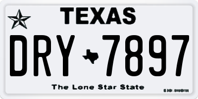 TX license plate DRY7897