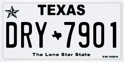 TX license plate DRY7901