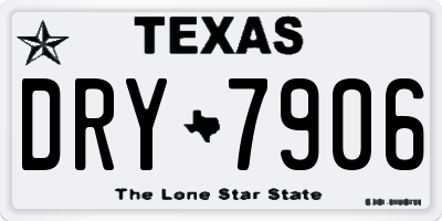 TX license plate DRY7906