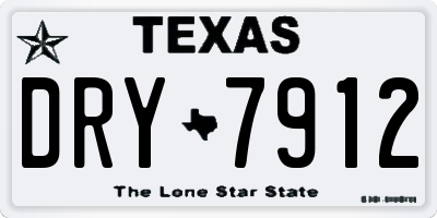 TX license plate DRY7912