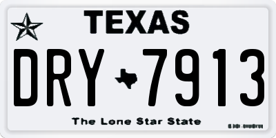 TX license plate DRY7913