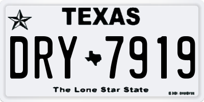 TX license plate DRY7919