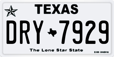 TX license plate DRY7929