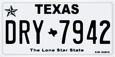 TX license plate DRY7942