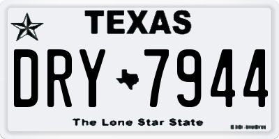 TX license plate DRY7944