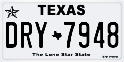 TX license plate DRY7948
