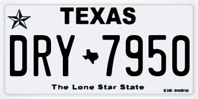 TX license plate DRY7950