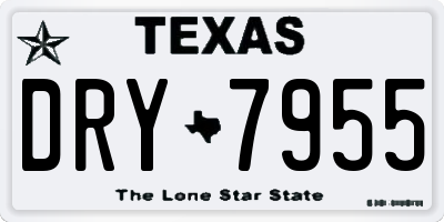 TX license plate DRY7955