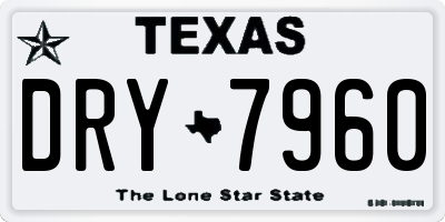 TX license plate DRY7960