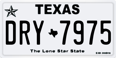 TX license plate DRY7975