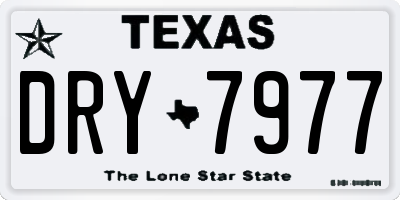 TX license plate DRY7977