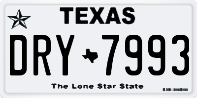 TX license plate DRY7993