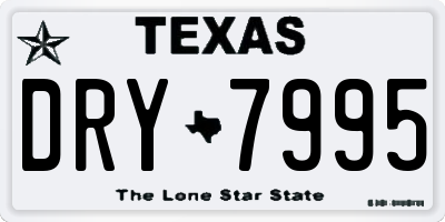 TX license plate DRY7995