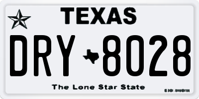 TX license plate DRY8028