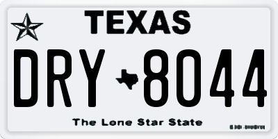 TX license plate DRY8044
