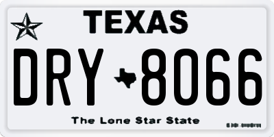 TX license plate DRY8066
