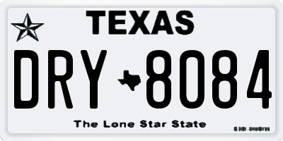 TX license plate DRY8084