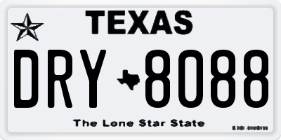 TX license plate DRY8088