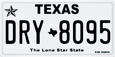 TX license plate DRY8095