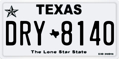 TX license plate DRY8140