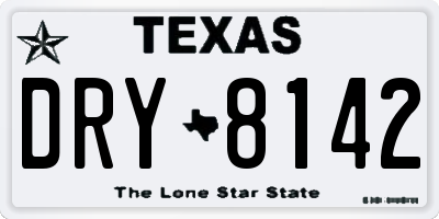 TX license plate DRY8142
