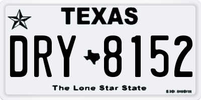 TX license plate DRY8152