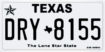 TX license plate DRY8155