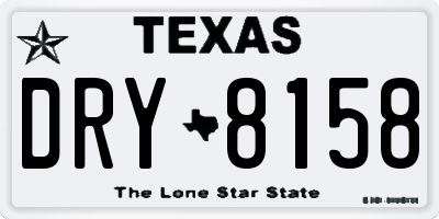 TX license plate DRY8158