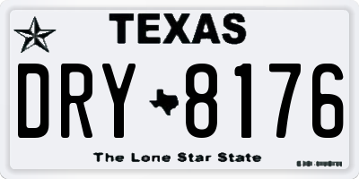 TX license plate DRY8176