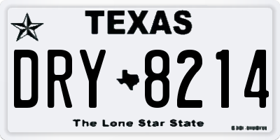 TX license plate DRY8214