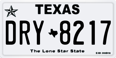 TX license plate DRY8217