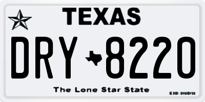 TX license plate DRY8220