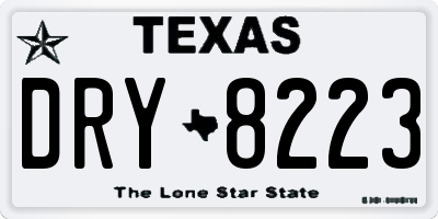TX license plate DRY8223