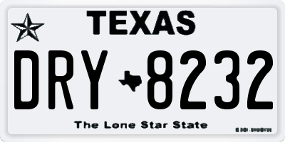 TX license plate DRY8232