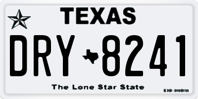 TX license plate DRY8241