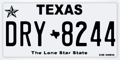 TX license plate DRY8244