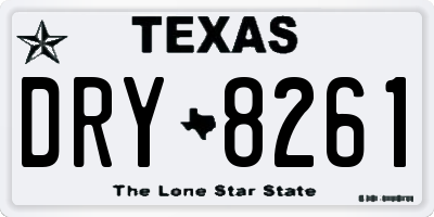 TX license plate DRY8261