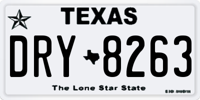 TX license plate DRY8263