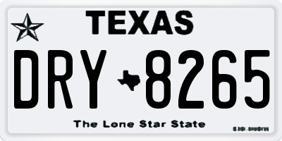 TX license plate DRY8265