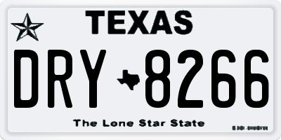 TX license plate DRY8266