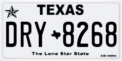 TX license plate DRY8268