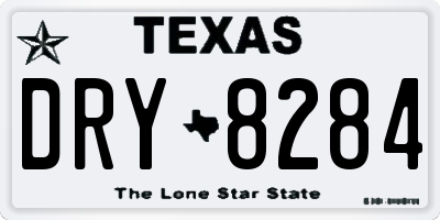 TX license plate DRY8284