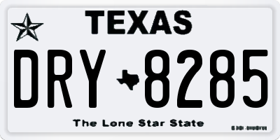 TX license plate DRY8285