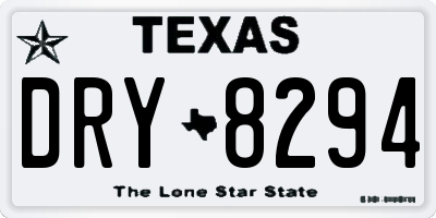 TX license plate DRY8294