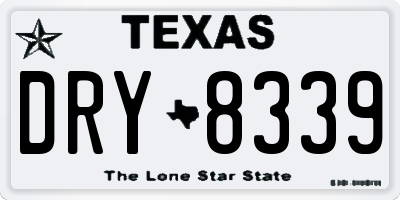 TX license plate DRY8339