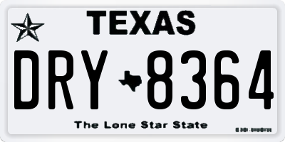 TX license plate DRY8364